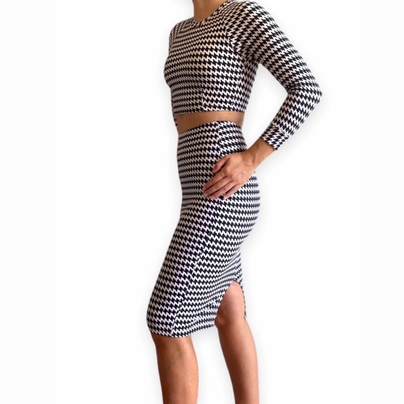 American Apparel Two Piece Houndstooth Skirt Set - Picture 1 of 11